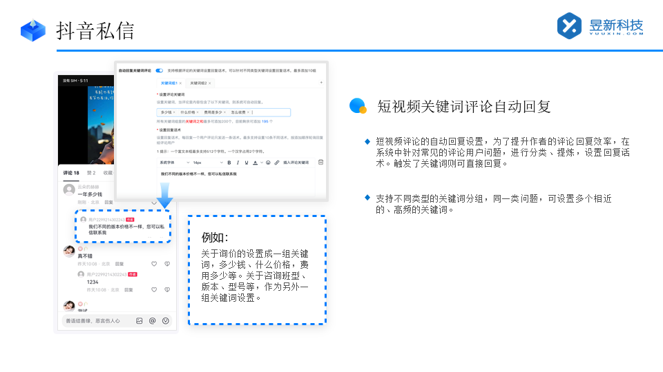 抖音企業(yè)號如何切換至智能私信客服模式_昱新索電機器人 抖音客服系統(tǒng) 私信自動回復機器人 第5張